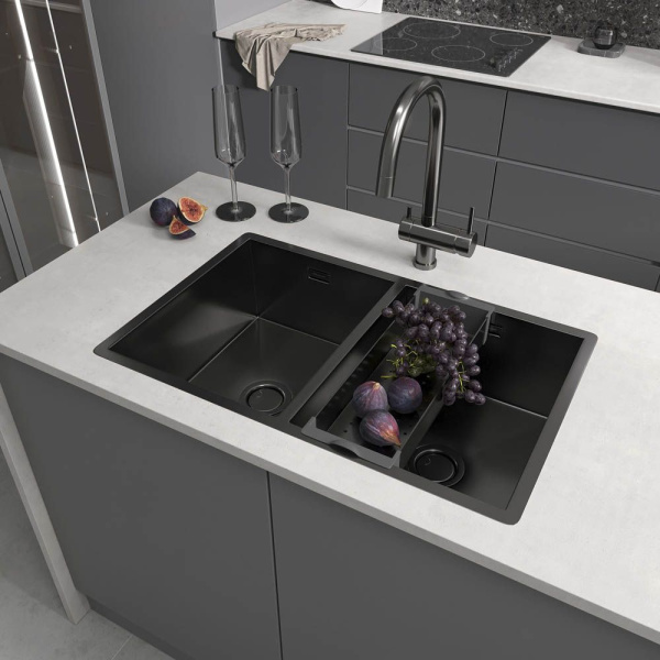 Коландер для кухонной мойки Reflexion Arno RX3014BL оружейная сталь