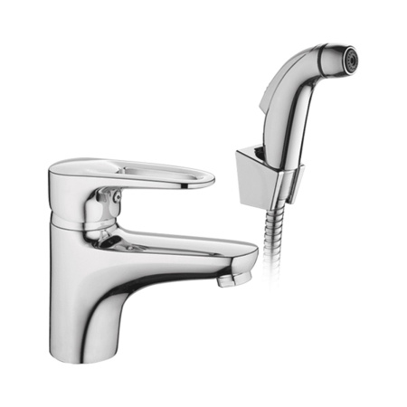 Смеситель для раковины с гигиеническим душем FASHUN A1268, хром