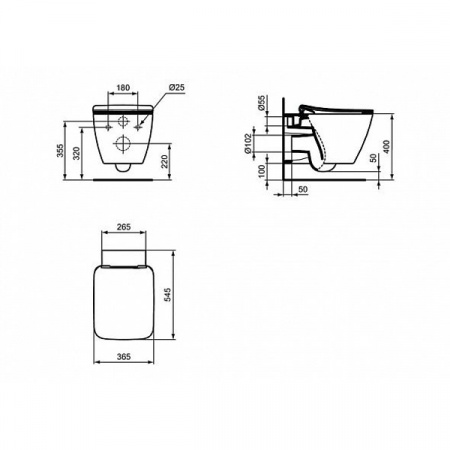 Унитаз подвесной Ideal Standard Strada II AquaBlade T359601 с крышкой soft-close