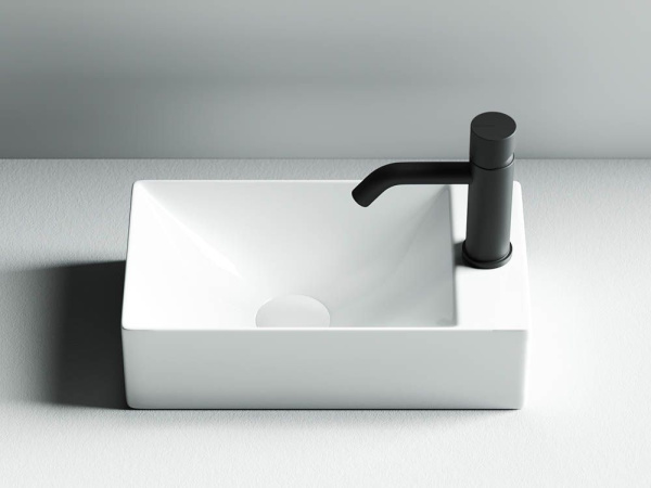 Умывальник подвесной прямоугольный Ceramicanova Element 375*215*100мм, Белый, CN5007