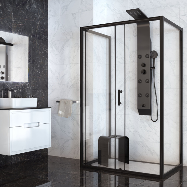 Душевая панель Taliente TA-G-A02Bb+s прямоугольная настенная