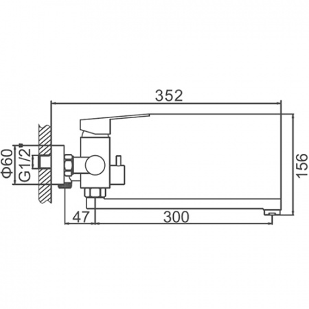 Смеситель для ванны Ledeme H703 L72203