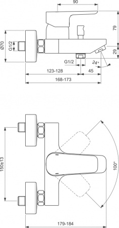 Душевой комплект Ideal Standard Ceraplan III BD005AA