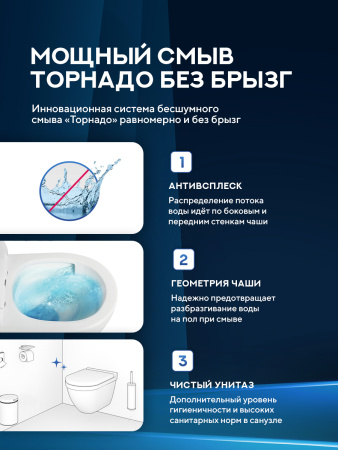 Подвесной безободковый унитаз Amore di Mare Delio Line Black P203, антивсплеск, фарфор, сиденье дюропласт микролифт, быстросъемная крышка