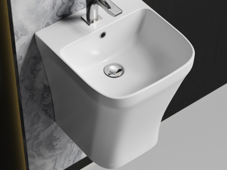 Раковина моноблок подвесная Ceramicanova DION, белый, CN6067