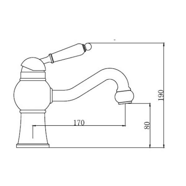 Смеситель для умывальника Kaiser Wood 61011