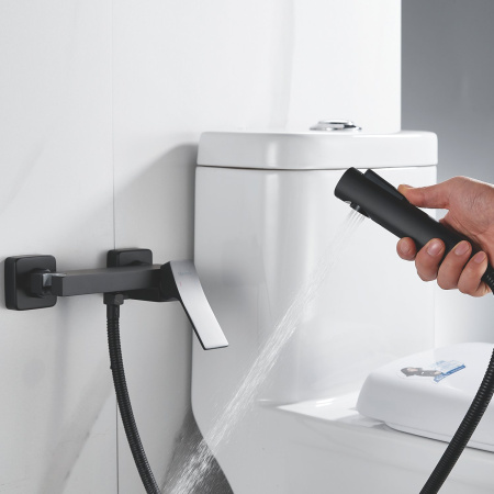 Гигиенический душ со смесителем Shevanik S4005H-1, черный