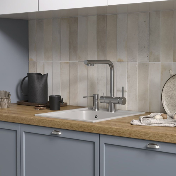 Кухонная мойка Reflection Quadra RF0243GR, серый