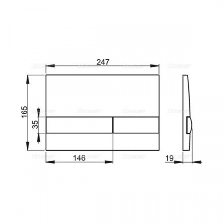 Кнопка смыва AlcaPlast M1710 белый