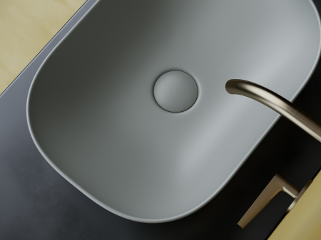 Умывальник чаша накладная прямоугольная Ceramicanova Element 455*325*135мм, Антрацит матовый, CN6009MH