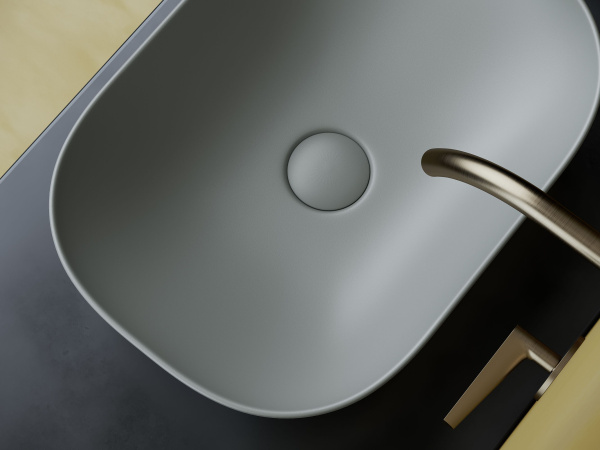 Умывальник чаша накладная прямоугольная Ceramicanova Element 455*325*135мм, Антрацит матовый, CN6009MH