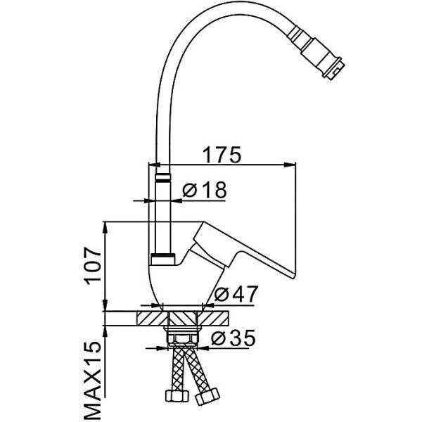 Смеситель для мойки с гибким изливом Frap F4330-4