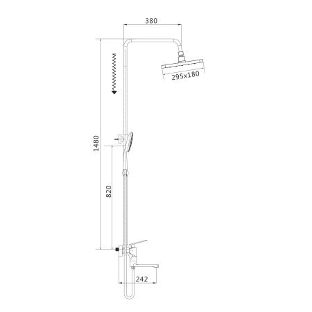 Душевая стойка со смесителем Shevanik S8036F