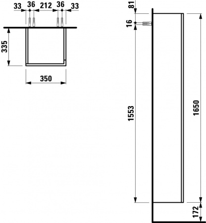 Шкаф-пенал Laufen Kartell by 4082870336421 35x33.5x165