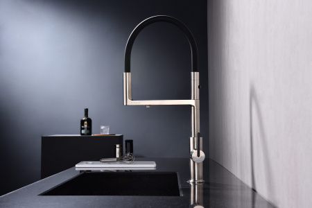 Смеситель для кухни Paulmark TORNADO To213402-Ni, никель