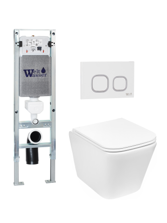 Комплект инсталляции с унитазом Weltwasser AMBERG 350 ST + GELBACH 043 GL-WT + AMBERG RD-WT