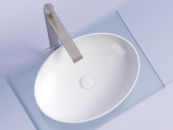 Умывальник чаша накладная овальная Ceramicanova Element 502*363*145мм, белый, CN6056