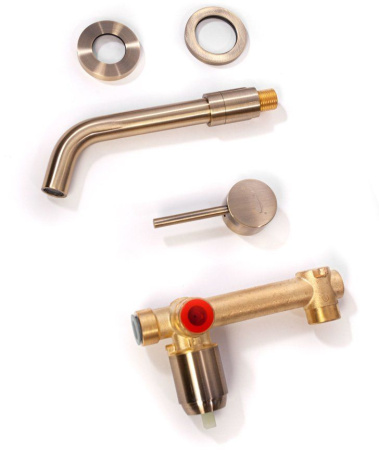 Смеситель встраиваемый для раковины Hansberge H211 Бронза