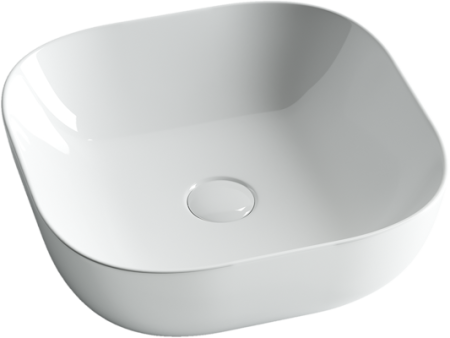 Умывальник чаша накладная квадратная Ceramicanova Element 425*425*145мм, Белый, CN6010