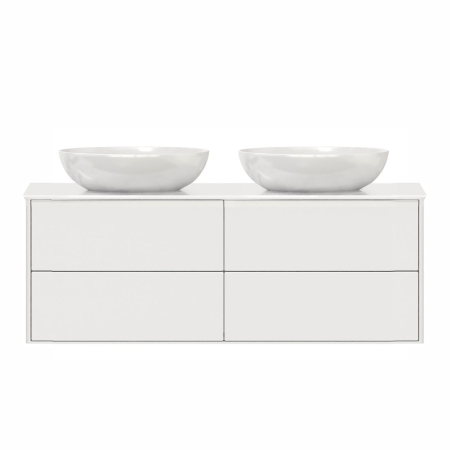 Тумба под умывальник Belux Джаз подвесная 140-04 Белый глянцевый