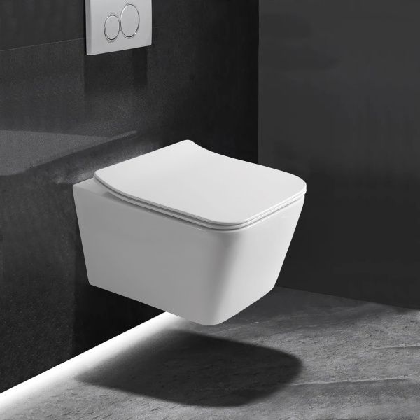 Безободковый подвесной унитаз AQUACERAMIKA URBAN CA015E