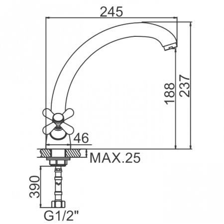 Смеситель для мойки Ledeme H18 L4218-2