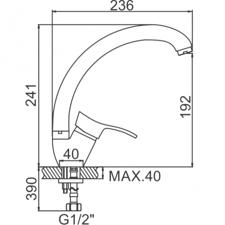 Смеситель для мойки Ledeme H14-B L4114-B