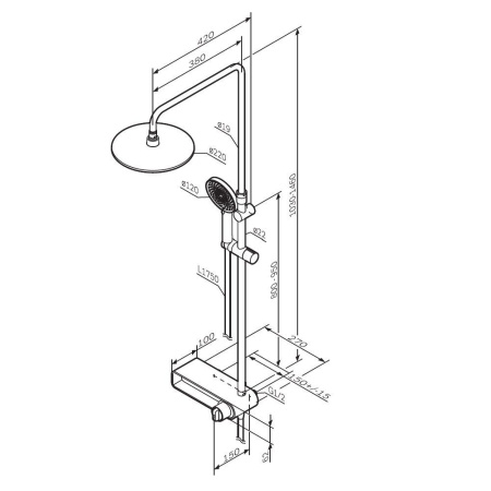 Душевая система AM.PM F0785A622 X-Joy