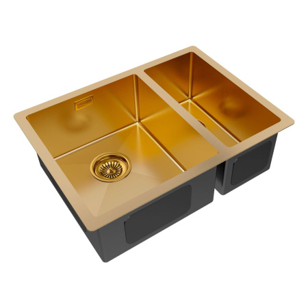 Мойка Paulmark GERBERG 59/2S UNI PM225944-BGL 440х590х200 мм, нержавеющая сталь, брашированное золото