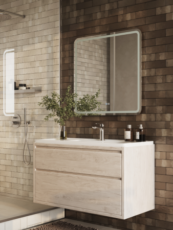 Зеркало Reflexion Blessed RF5446BL с фоновой подсветкой, к/с, диммером, антипаром 800х800