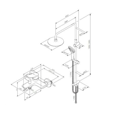 Душевая система AM.PM X-Joy F40885A34 ShowerSpot