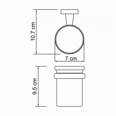 Подстаканник одинарный WasserKRAFT Lippe K-6528