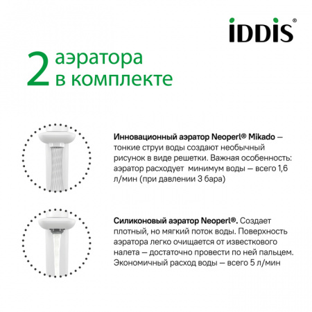 Смеситель для умывальника IDDIS Push Control Slide SLIWTBTi01 с инновационным управлением, белый матовый