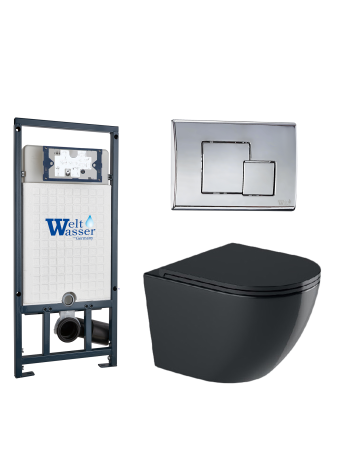 Комплект инсталляции с унитазом Weltwasser MARBERG 507 + MERZBACH 041 XL MT-BL + MAR 507 SE