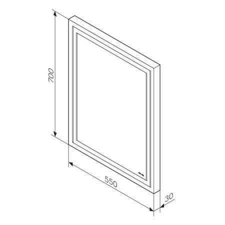 Зеркало AM.PM GEM M91AMOX0551WG с LED-подсветкой по периметру, 55 см