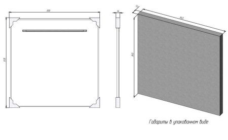 Зеркало BRIZ Сити 80*80 с подсветкой 232 01-10080-00 00 БЕЛ