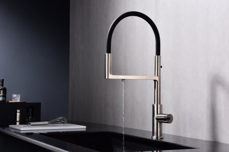 Смеситель для кухни Paulmark TORNADO To213402-Ni, никель