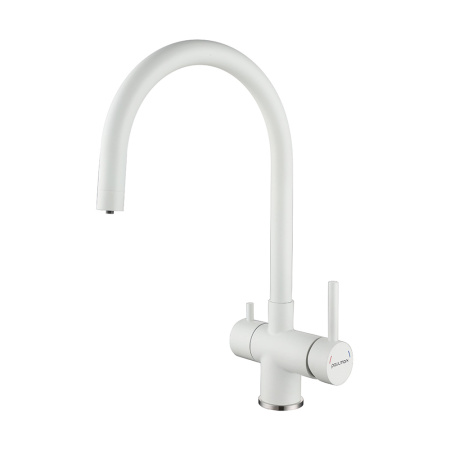 Смеситель для кухни Paulmark HELLER He213218-431, белый матовый