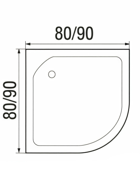 Душевая кабина River NARA LIGHT Б/К 80/15 MT 800х800х2100мм