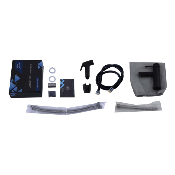 Смеситель для раковины с гигиеническим душем FASHUN A58101A-7, черный