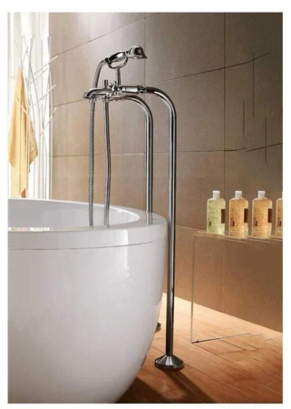 Смеситель для ванны напольный Bravat Summer Rain F677111C-B, хром