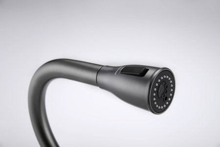 Смеситель для кухни Paulmark LANGE La214212-GM, вороненая сталь