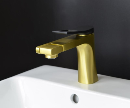 Смеситель для раковины Bronze de Luxe Element EL02XGB, матовое золото