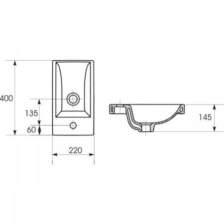 Умывальник Como 40 мебельный