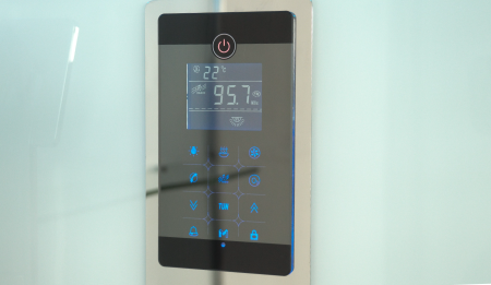 Душевая кабина Timo Premium IMPI  (100*100*220), стульчик прозрачный