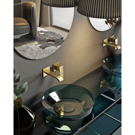 Смеситель для раковины встраиваемый Raglo R02.11.03, золотой сатин