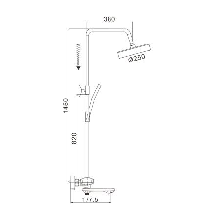 Душевая система Rose R3996F