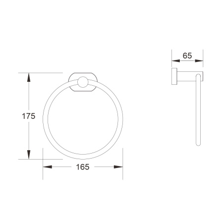 Кольцо для полотенец Shevanik SG5106, хром