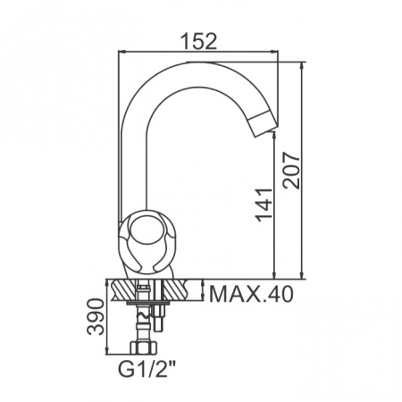 Смеситель для умывальника Ledeme H26 L1126