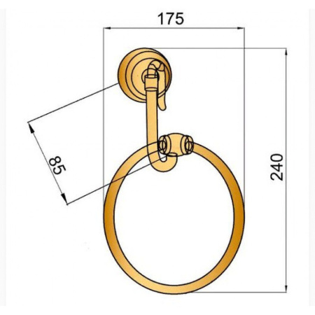 Кольцо для полотенец Boheme Medici 10605 Бронза